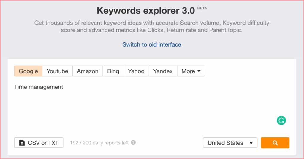 keyword explorer