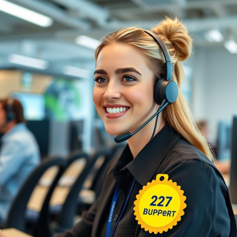 24/7 customer support team helping clients