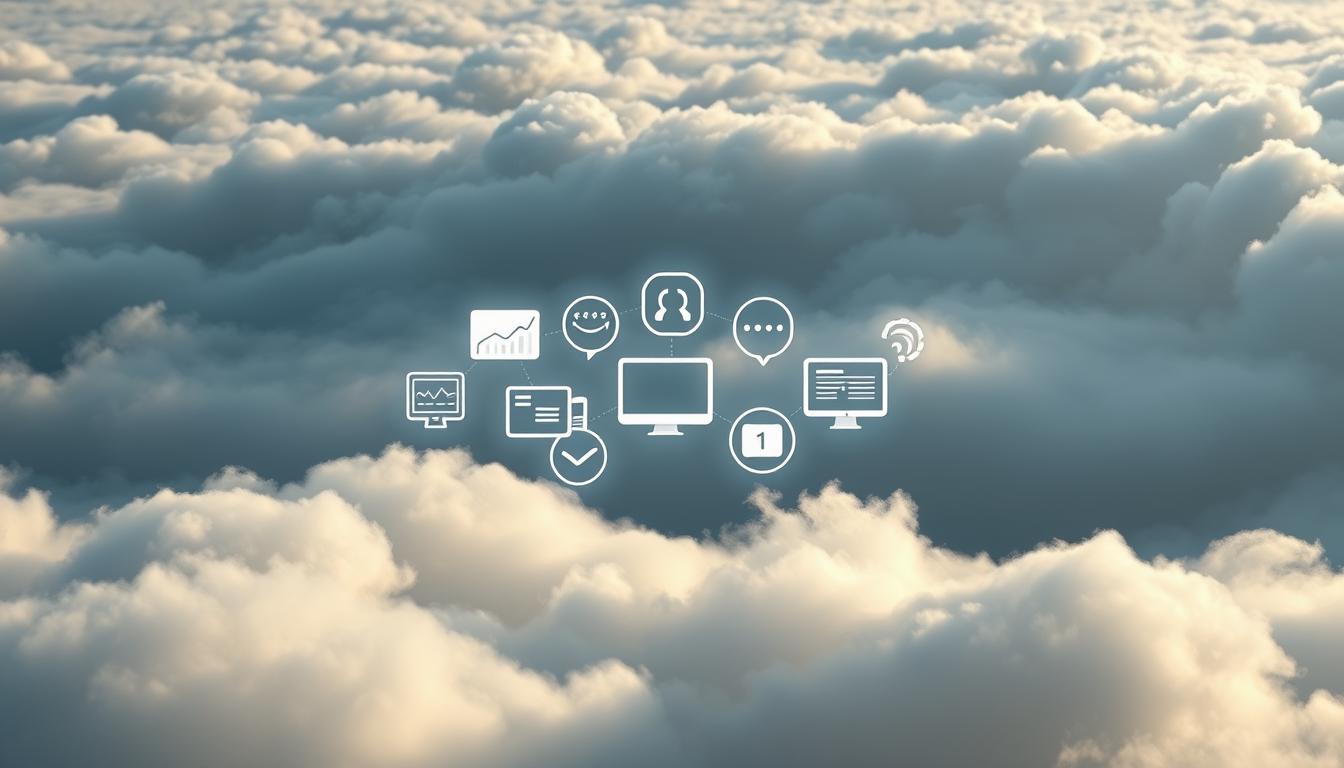 A serene cloud-covered landscape, with a group of sleek, minimalist software tools hovering amidst the wispy formations. The tools are arranged in a cohesive, collaborative manner, their icons and interfaces subtly blending with the ethereal atmosphere. Soft, directional lighting casts gentle shadows, creating a sense of depth and dimensionality. The overall composition conveys the benefits of cloud-based, group-buy platforms - seamless integration, shared resources, and a streamlined, efficient workflow. The image exudes a sense of harmony, professionalism, and the power of collaboration in the digital realm.