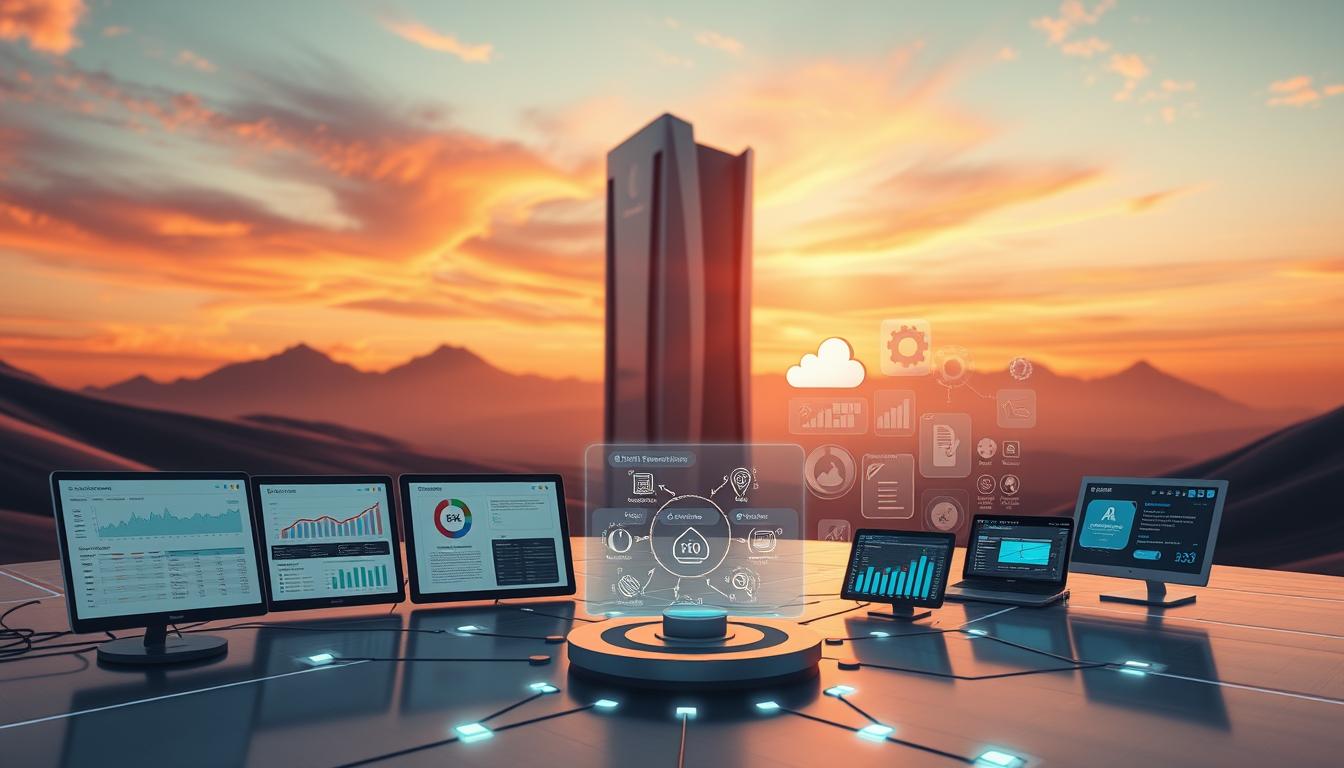 A serene, futuristic landscape depicting the evolution of SEO tools in 2025. In the foreground, a group of interconnected devices display sophisticated analytics and optimization dashboards. In the middle ground, holographic interfaces showcase the latest advancements in keyword research, link building, and site auditing. The background features a towering, streamlined data center, its gleaming surfaces reflecting the vibrant hues of a sunset sky. Soft, directional lighting and a cinematic camera angle lend an air of wonder and progress to the scene. The overall atmosphere conveys a sense of innovation, efficiency, and the seamless integration of technology into the SEO workflow. group buy seo tools evolution