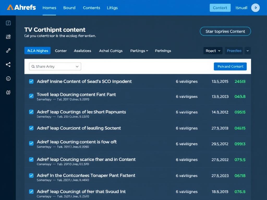 Ahrefs Content Explorer showing top-performing content in the SEO niche Ahrefs Content Explorer showing top-performing content in the SEO niche
