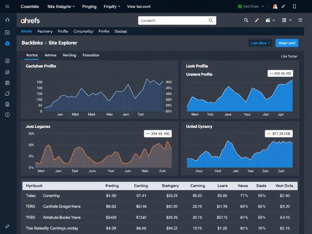 Ahrefs Site Explorer showing backlink profile analysis through group buy access Ahrefs Site Explorer showing backlink profile analysis through group buy access