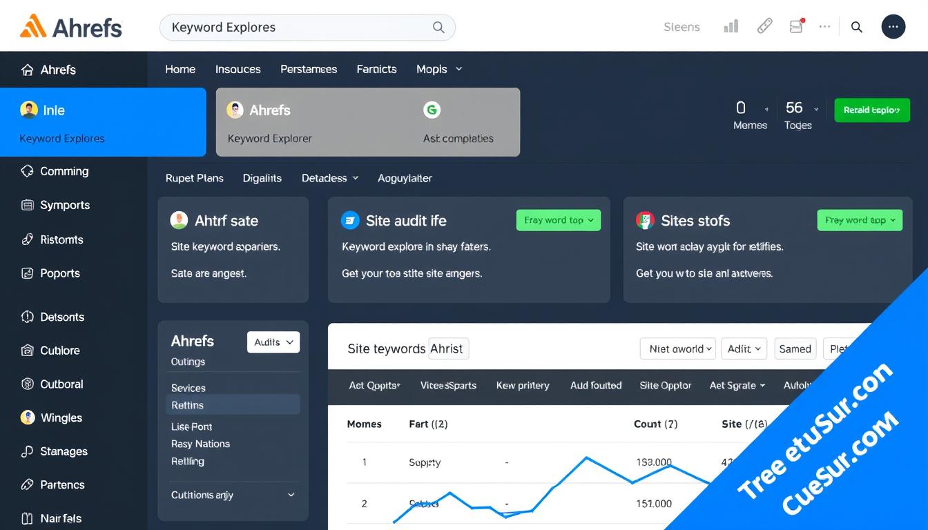 Ahrefs group buy dashboard showing keyword explorer and site audit tools