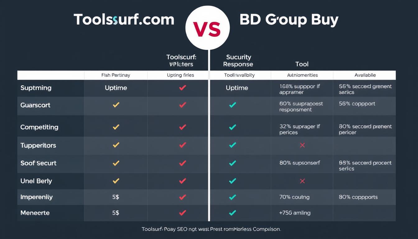 Comparison between Toolsurf and other SEO group buy providers