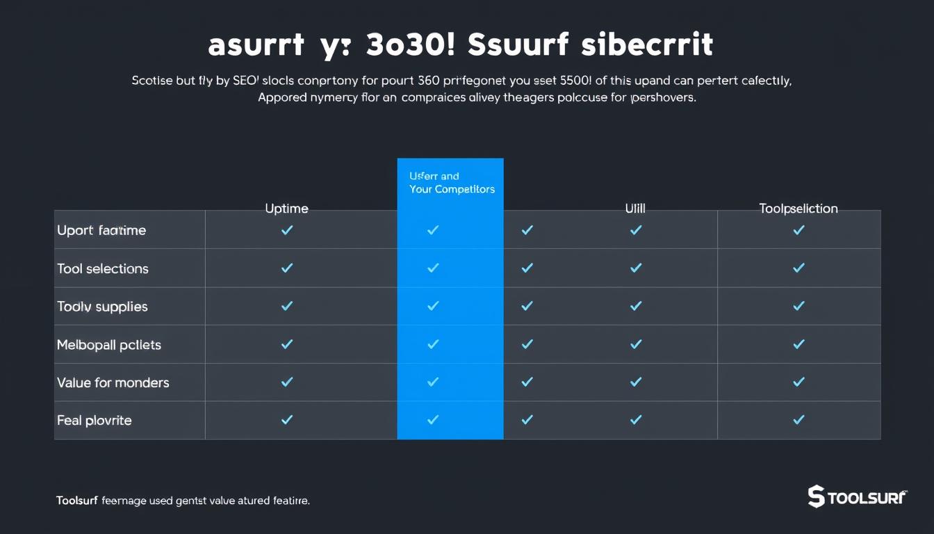 Comparison chart showing Toolsurf outperforming other group buy SEO tools across key metrics