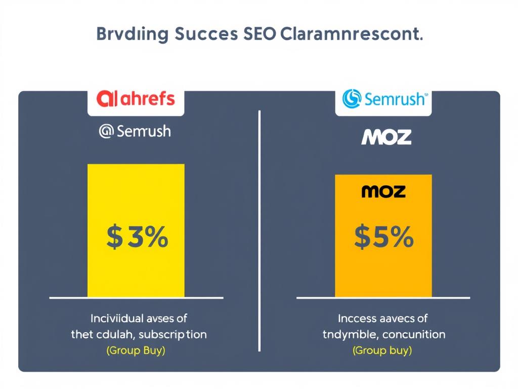 Comparison chart showing cost savings between individual SEO tool subscriptions versus group buy SEO tools Comparison chart showing cost savings between individual SEO tool subscriptions versus group buy SEO tools