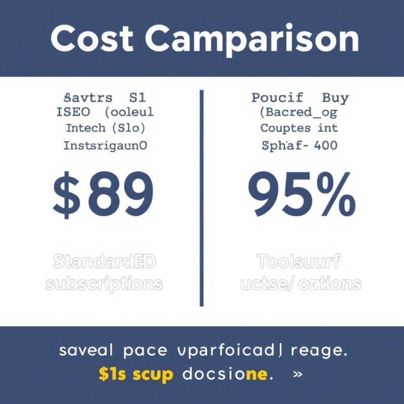 Cost comparison showing Toolsurf's group buy SEO tools pricing versus standard subscriptions Cost comparison showing Toolsurf's group buy SEO tools pricing versus standard subscriptions