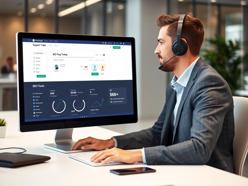 Customer support representative helping with group buy SEO tools access Customer support representative helping with group buy SEO tools access