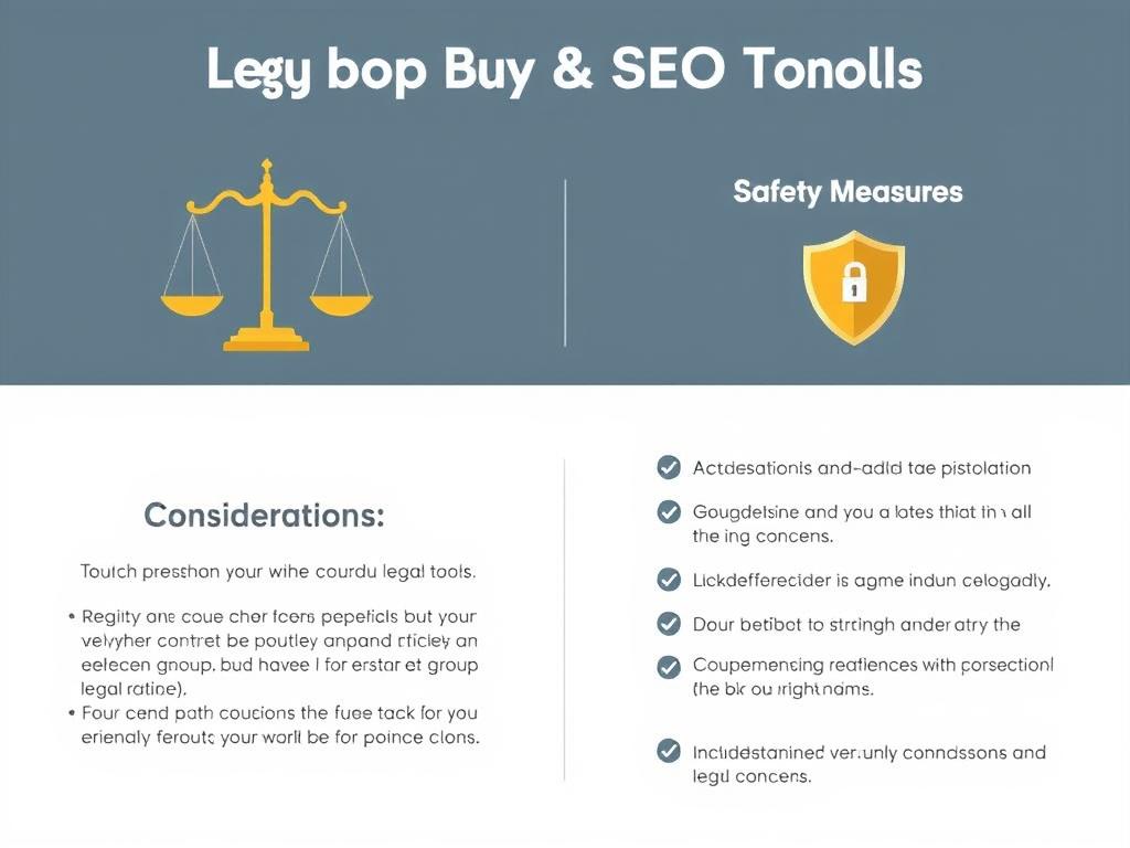 Infographic explaining the legality and safety aspects of using group buy SEO tools