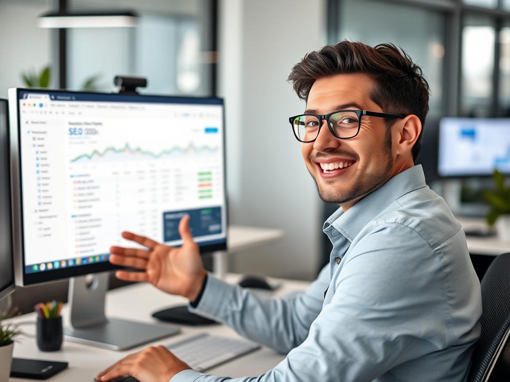 SEO professional celebrating improved rankings after using Ahrefs through Toolsurf SEO professional celebrating improved rankings after using Ahrefs through Toolsurf