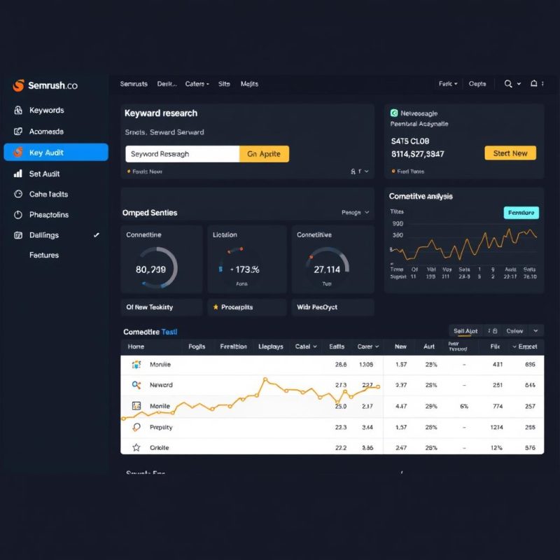 Semrush interface through group buy SEO platform Semrush interface through group buy SEO platform