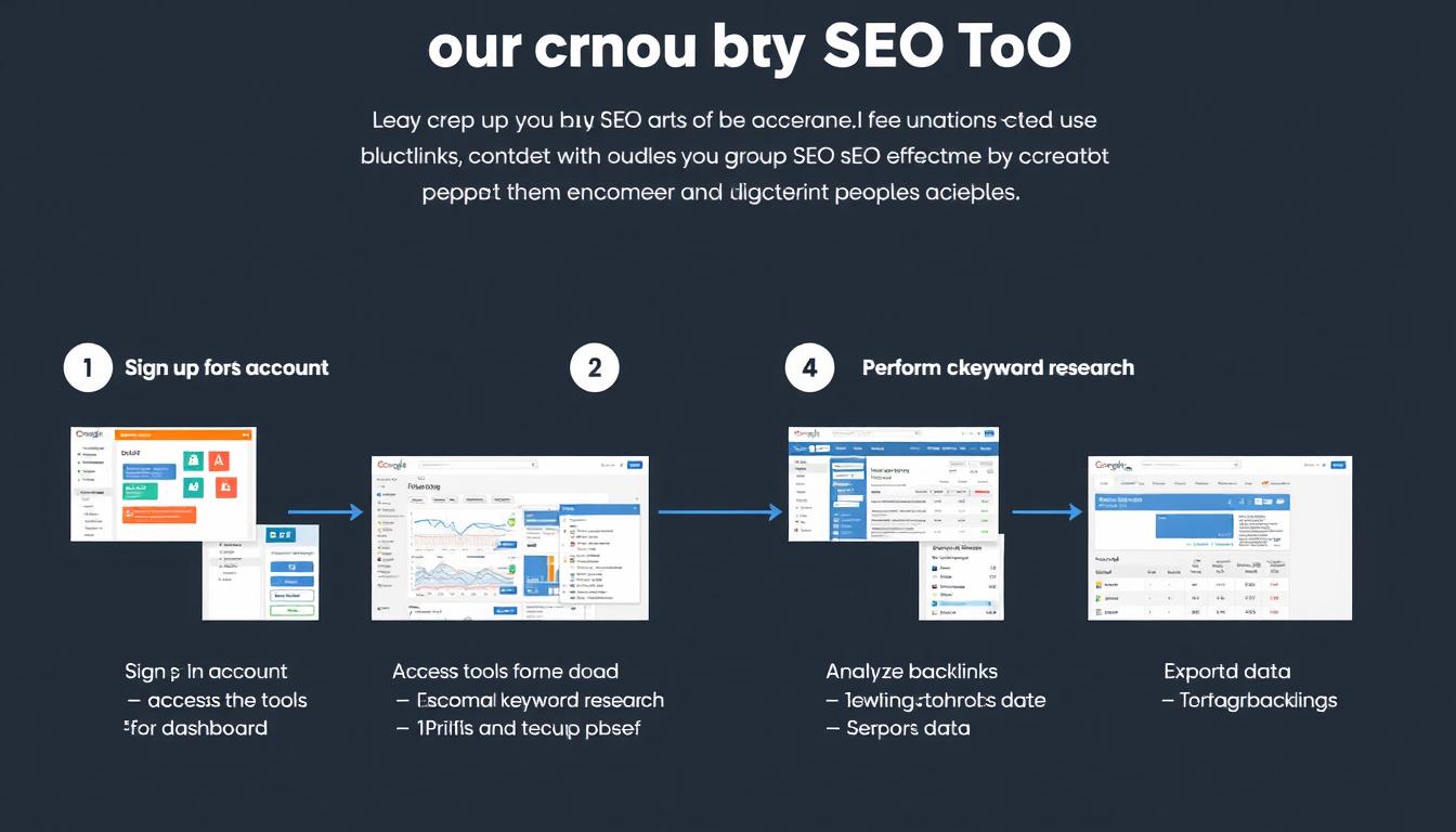 Step-by-step guide showing how to use group buy SEO tools effectively with screenshots