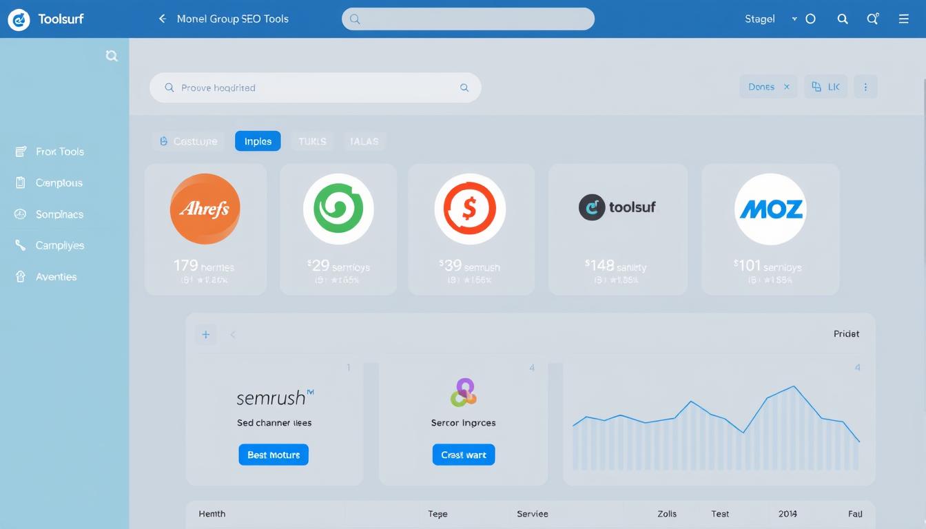 Toolsurf dashboard showing multiple SEO tools including Ahrefs and Semrush with Indian pricing in rupees