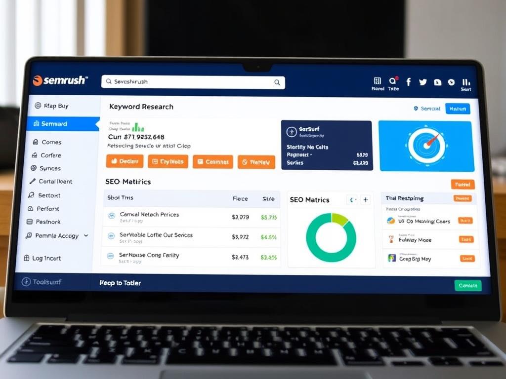User accessing Semrush through Toolsurf's SEO group buy platform