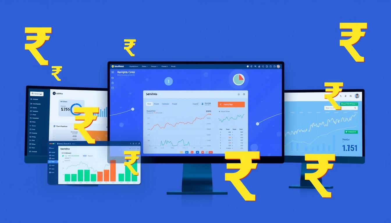 Various premium SEO tools interfaces showing Ahrefs and Semrush dashboards that are available through group buy SEO tools in India