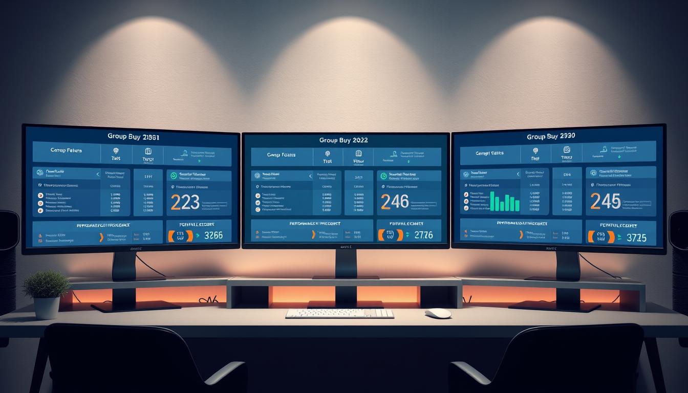 A comprehensive, side-by-side comparison of leading group buy SEO tools, showcased in a stylish, data-driven infographic. The scene depicts a sleek, minimalist workspace, with three monitors displaying detailed feature comparisons, performance metrics, and cost breakdowns for Toolsurf, Pitorr 2025, and other prominent group buy SEO solutions. The layout is clean and organized, with subtle lighting highlighting the information. The overall mood is professional and informative, conveying the subject's importance in the SEO landscape. Intricate, high-resolution details bring the data to life, empowering readers to make an informed decision. Alt-text: Group buy SEO tools comparison