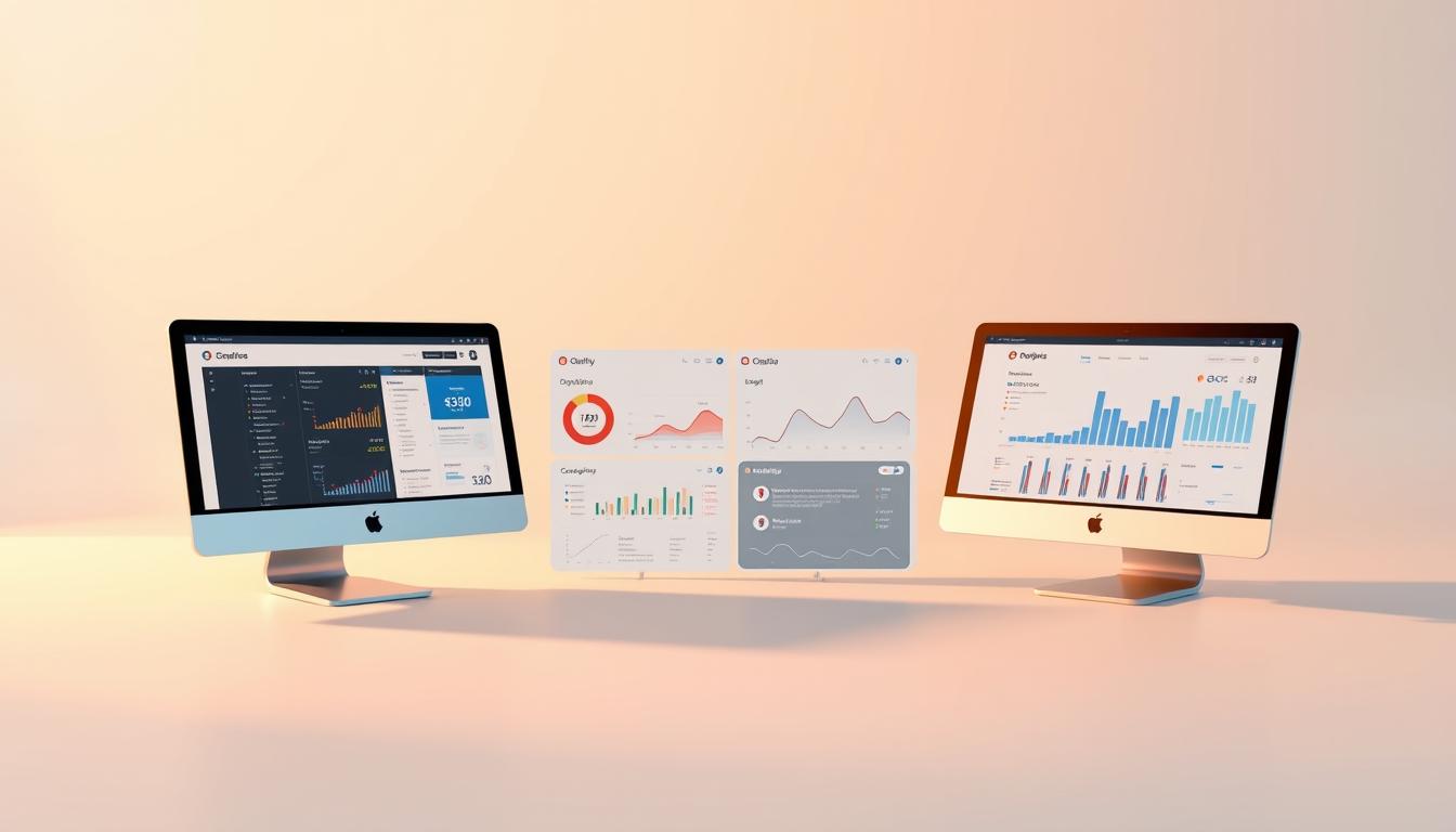 A detailed, side-by-side comparison of leading SEO tools, showcased against a sleek, minimalist backdrop. The foreground features the tools' interfaces, meticulously rendered with precise details, conveying their unique capabilities. The middle ground presents comparative data visualizations, highlighting the tools' strengths and limitations. The background is a soft, gradient-based environment, creating a sense of depth and focus on the subject matter. Warm, directional lighting casts subtle shadows, emphasizing the tools' features. The overall tone is professional, informative, and visually striking, suitable for illustrating the section on "WebToolz: A Comparative Look at Limitations".