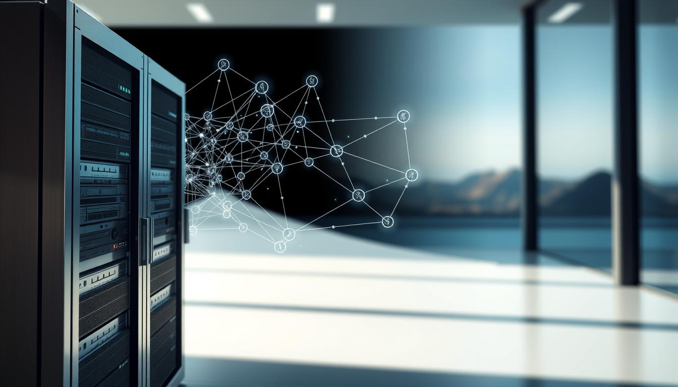 A high-resolution image of a sleek and modern web server infrastructure, with a focus on the intricate network of backlinks connecting various web pages. The server rack stands prominently in the foreground, its metallic chassis gleaming under the soft, directional lighting. In the middle ground, a visualization of the backlink network emerges, with delicate lines and curves tracing the relationships between web pages, representing the robust and reliable performance of the system. The background fades into a minimalist, abstract landscape, conveying a sense of scale and the vastness of the digital landscape. The overall composition evokes a feeling of professionalism, efficiency, and the unwavering support that the "Majestic Group Buy" service provides.