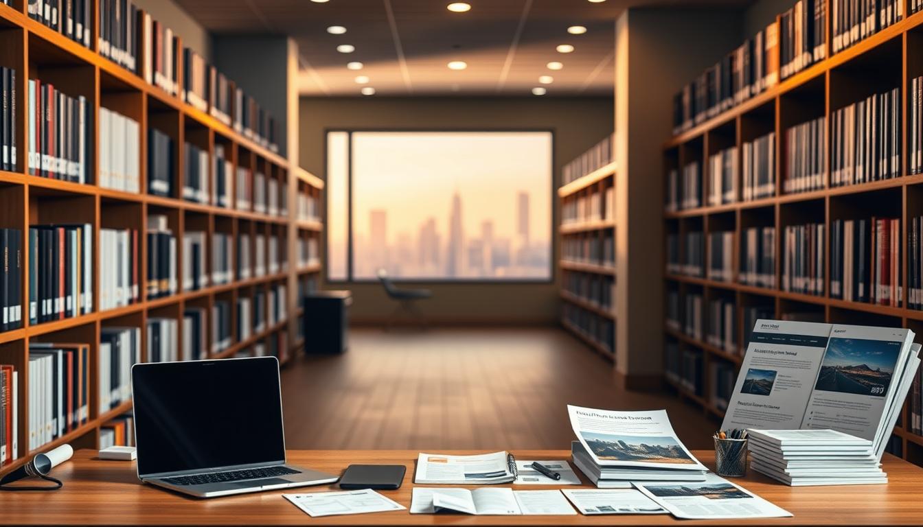 A serene library setting with rows of neatly organized SEO software and tools on wooden shelves. Soft, diffused lighting casts a warm glow, creating an atmosphere of productivity and research. In the foreground, a minimalist desk with a laptop, notes, and various SEO-related materials, inviting the viewer to explore and compare the comprehensive suite of solutions. The middle ground showcases detailed product images, highlighting the key features and capabilities of the SEO tools. The background features a subtle, blurred cityscape, hinting at the real-world applications and impact of these digital resources. The overall composition conveys a sense of professionalism, organization, and the value of a well-curated SEO tool library. SEO tool library comparison