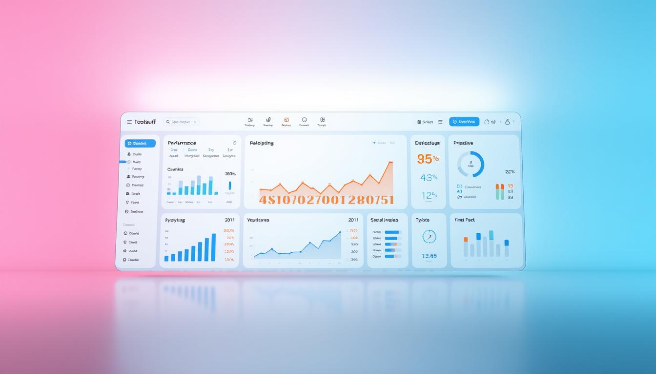 A sleek and intuitive Toolsurf platform dashboard, bathed in a soft, ambient light that creates a sense of tranquility. The interface features clean, minimalist design with well-organized panels displaying key performance metrics, analytical insights, and intuitive navigation controls. Subtle shadows and depth cues draw the eye towards the central display, which showcases the platform's core functionality in a visually appealing manner. The overall atmosphere conveys a sense of professionalism, efficiency, and user-friendliness, reflecting Toolsurf's value proposition as a premium SEO tool suite for freelancers.