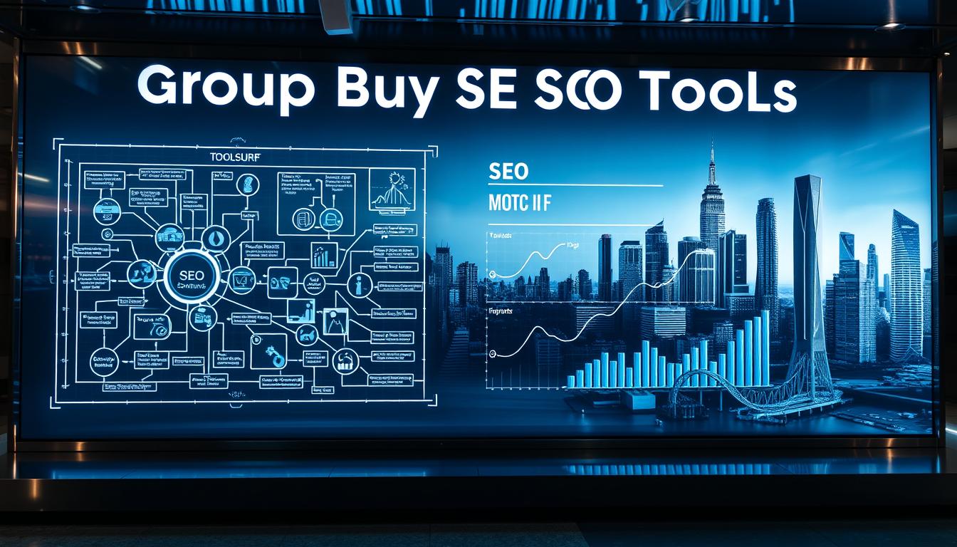 A sleek, chrome-accented display showcases the evolution of group buy SEO tools, with Toolsurf prominently featured as the innovative leader. In the foreground, a stylized blueprint diagram illustrates the interconnected features and functionalities of the latest generation of SEO software. The midground depicts a dynamic data visualization, highlighting the performance metrics and user analytics that drive the surge in Toolsurf's popularity. The background features a sophisticated, minimalist cityscape, conveying the technological sophistication and industry dominance of these cutting-edge SEO tools. Crisp lighting and a cool, futuristic color palette lend an air of authority and professionalism to this comprehensive overview of the "Group Buy SEO Tools" landscape. group buy SEO tools evolution