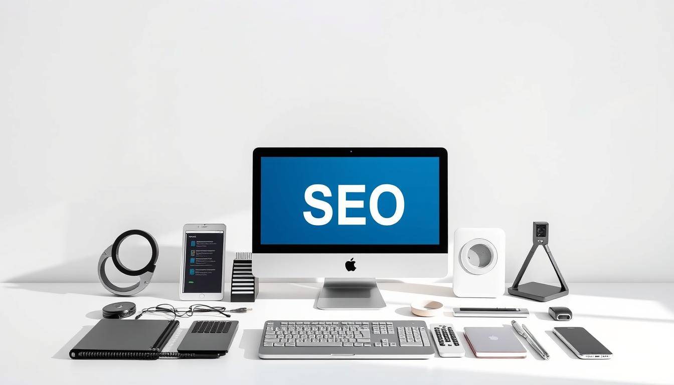 An elegantly arranged group of SEO tools against a crisp, minimalist backdrop. Soft, directional lighting casts subtle shadows, highlighting the sleek, modern designs. The tools are neatly organized, conveying a sense of efficiency and professionalism. The image exudes a sense of productivity and focus, perfectly capturing the essence of "groupbuyservices review". The seamless integration of the tools creates a cohesive, visually striking composition that draws the viewer's attention to the key subject matter.