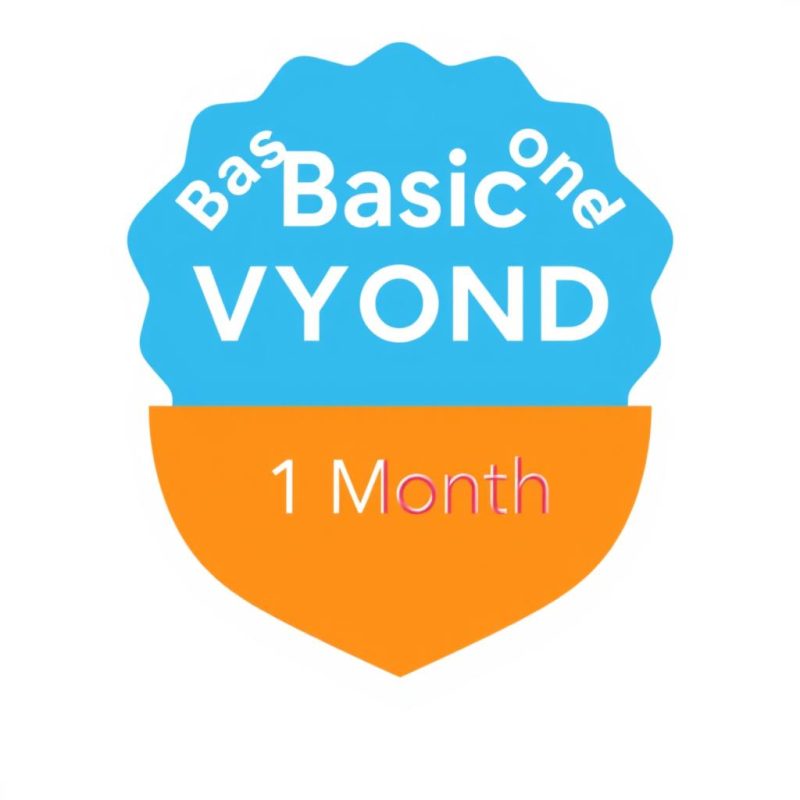 Basic Vyond group buy plan icon with monthly access