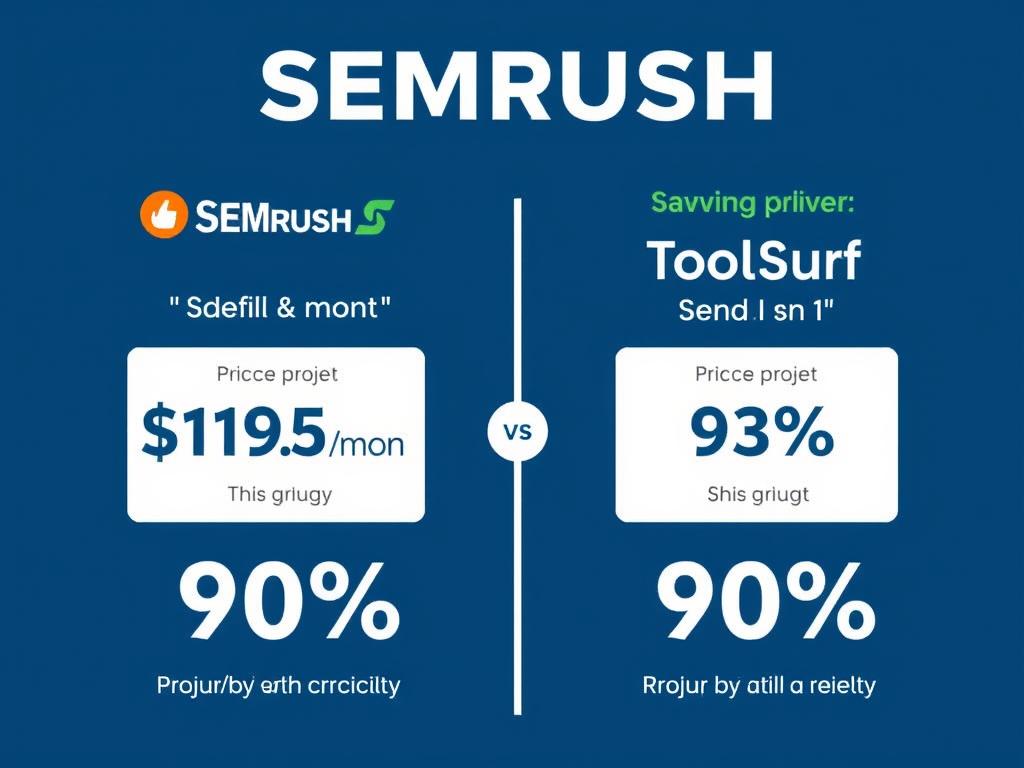 Comparison chart showing regular SEMrush pricing versus group buy pricing with semrush group buy savings highlighted