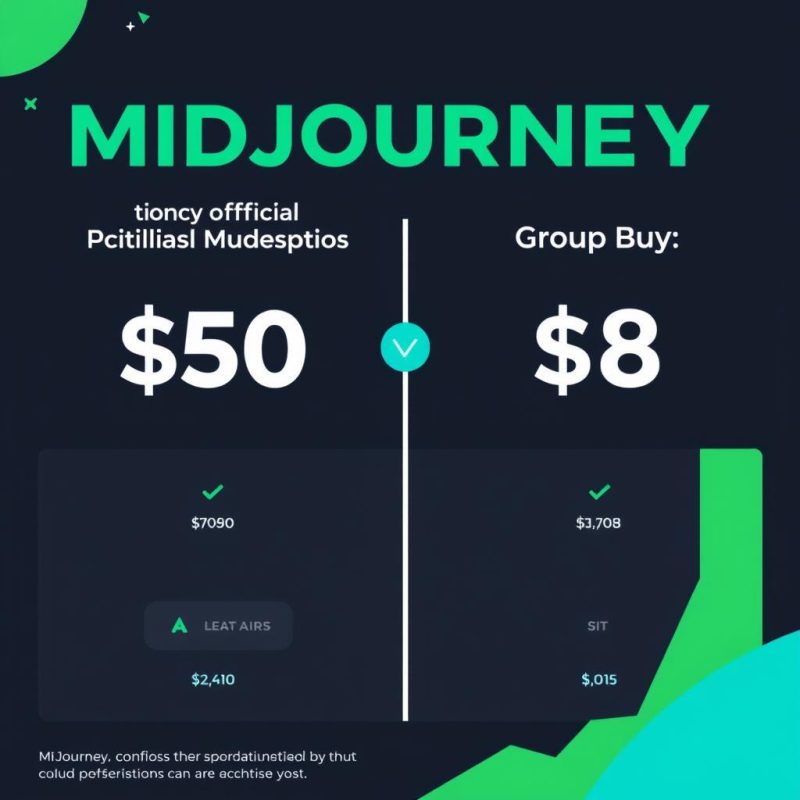 Cost comparison between official Midjourney subscription and group buy option Cost comparison between official Midjourney subscription and group buy option