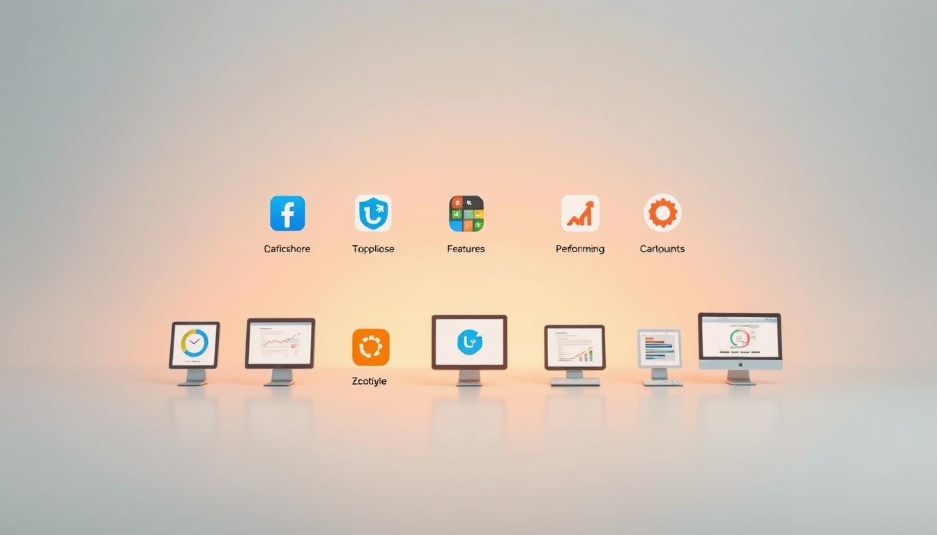Detailed comparison of popular SEO tools against a serene, minimalist backdrop. Showcase the tools' features, performance, and user experience in a clean, visually appealing layout. Soft, warm lighting illuminates the tools' icons and interfaces, creating a professional, informative atmosphere. Arranged in a grid pattern, the tools are presented with equal emphasis, encouraging objective analysis. The overall composition is balanced, with ample negative space to make the content the focal point. The image should convey a sense of clarity and objectivity, supporting the "Introduction and Overview" section of the article.