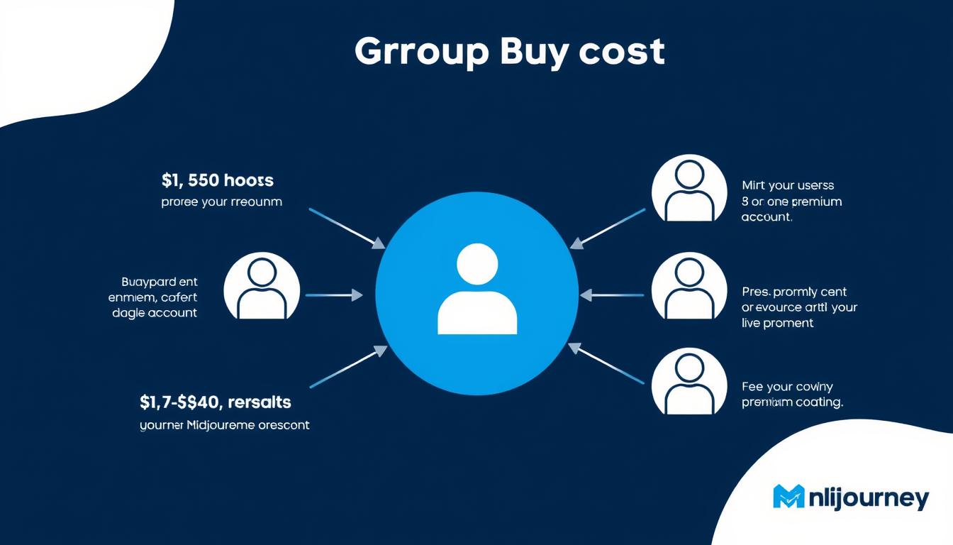 Diagram showing how Midjourney group buy works with cost sharing between multiple users Diagram showing how Midjourney group buy works with cost sharing between multiple users