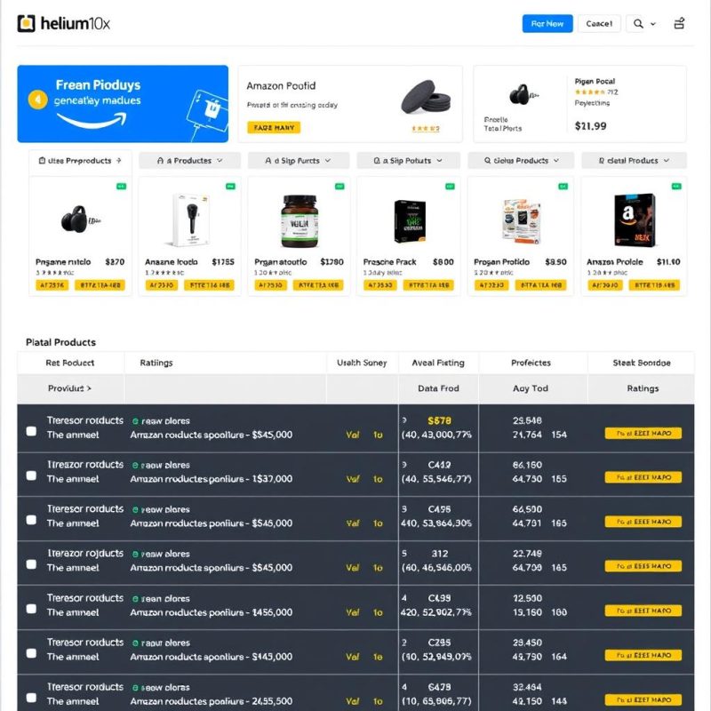 Helium10 product research tool showing profitable Amazon products Helium10 product research tool showing profitable Amazon products