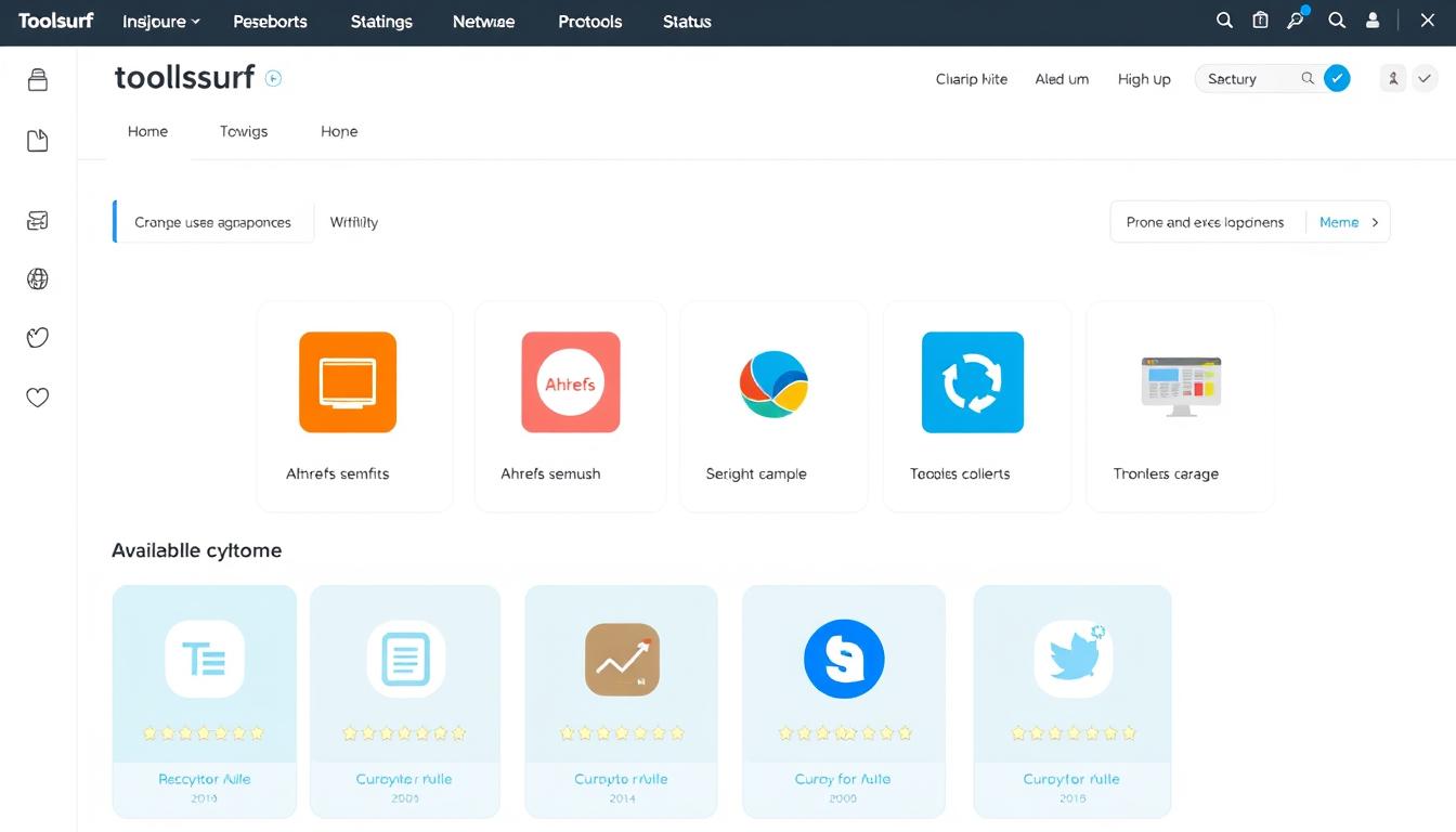 Toolsurf.com dashboard showing available SEO group buy tools