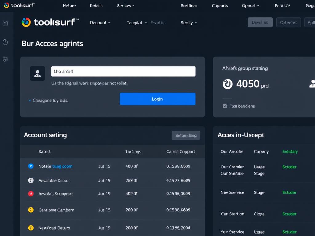 Toolsurf.com's Ahrefs group buy dashboard showing one-click access system Toolsurf.com's Ahrefs group buy dashboard showing one-click access system