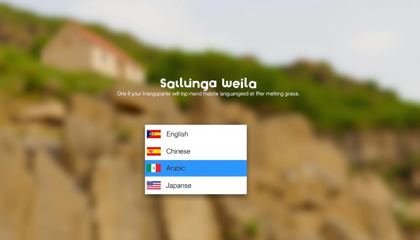Toolsurf's multilingual interface showing language selection options Toolsurf's multilingual interface showing language selection options