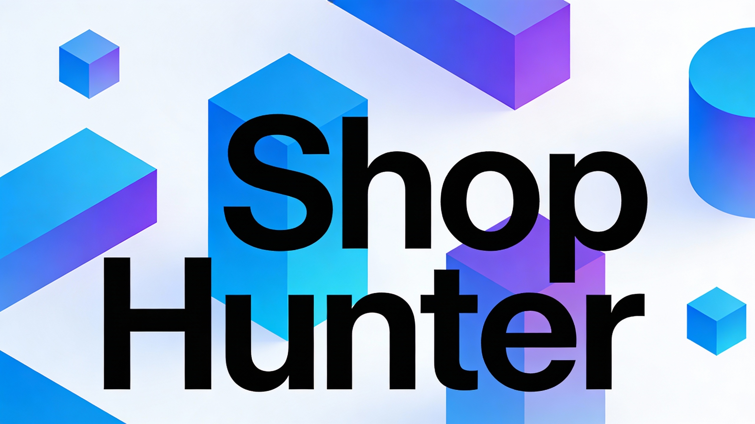 Shop Hunter Shop Hunter - Hero banner with bold title text