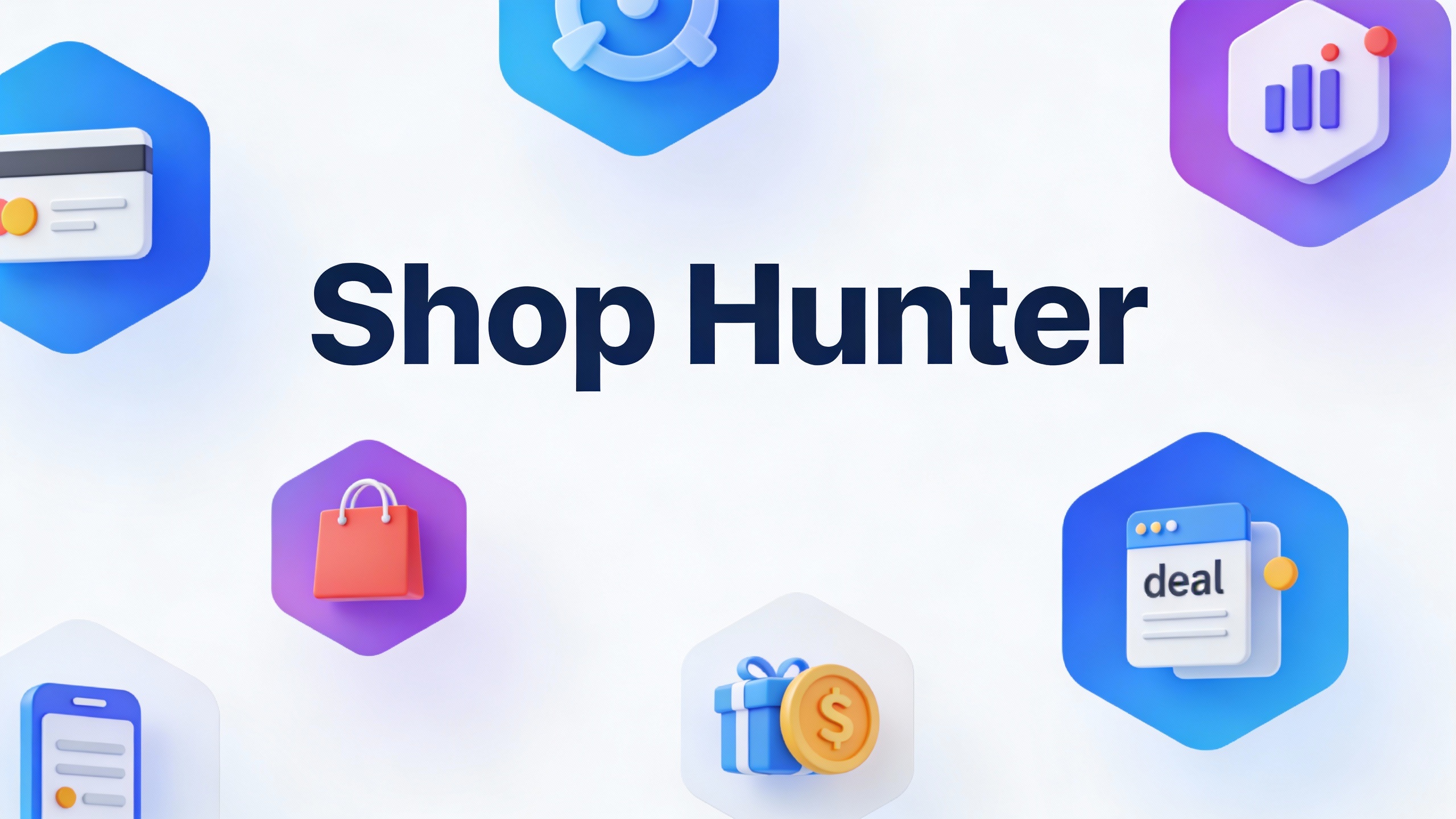 Shop Hunter Shop Hunter Features - infographic style with icons