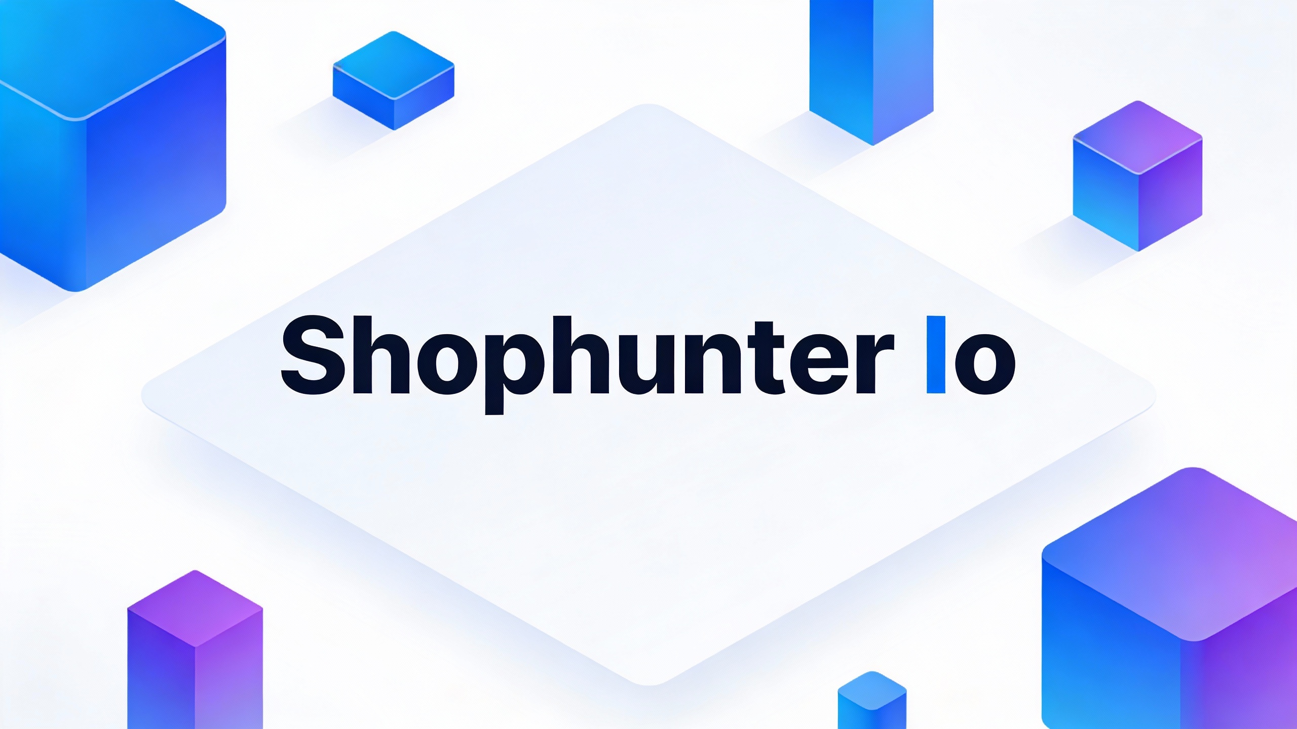 ShopHunter.io Shophunter Io - Hero banner with bold title text