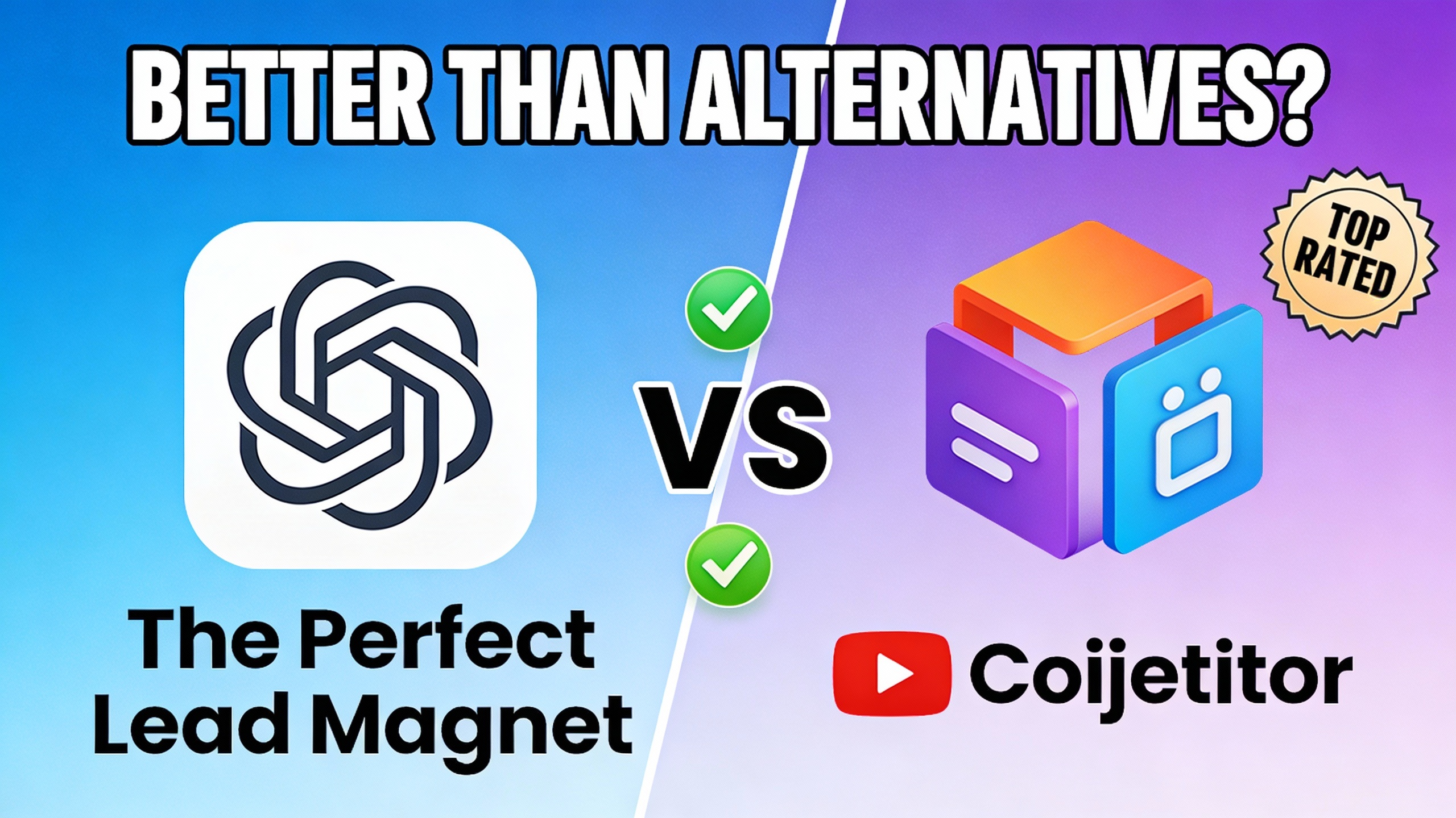 YouTube thumbnail marketing style. Bold text "BETTER THAN ALTERNATIVES?"
The Perfect Lead Ma