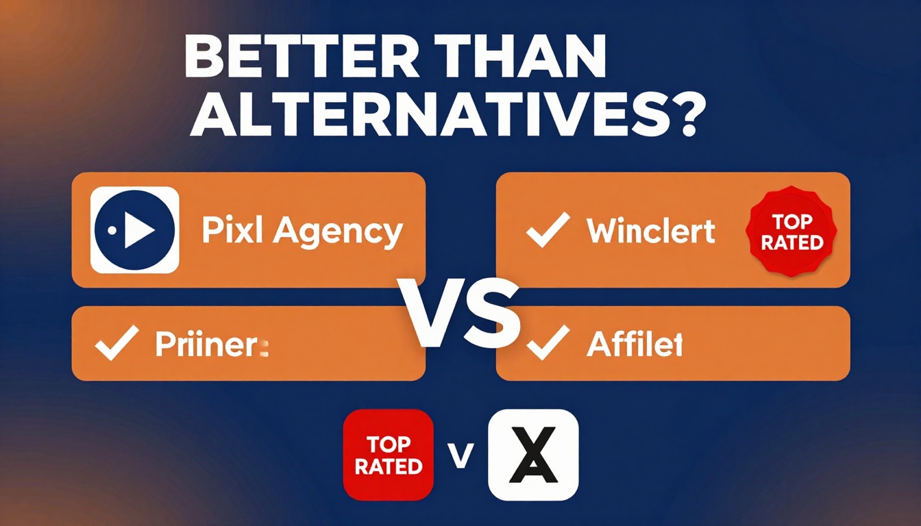 YouTube thumbnail marketing style. Bold text "BETTER THAN ALTERNATIVES?"
Corner Pixl Agency 