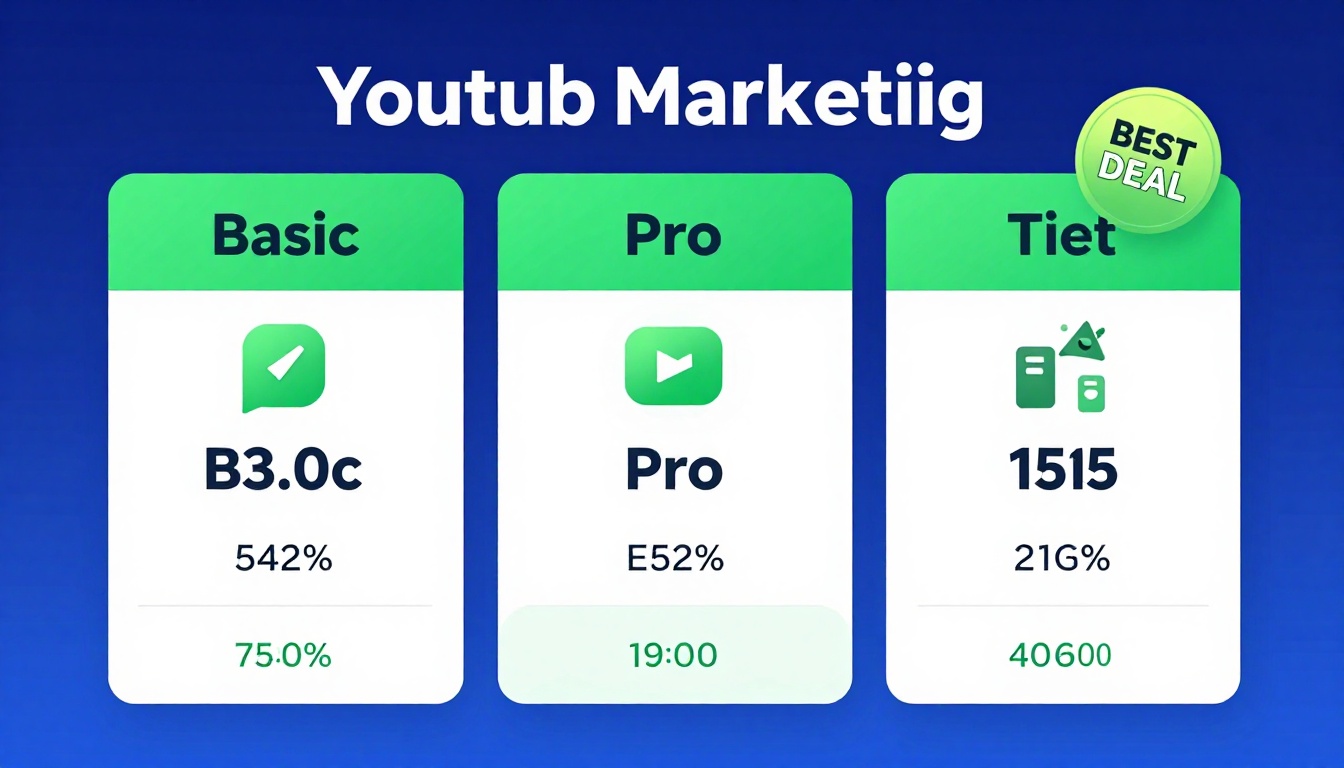 YouTube thumbnail marketing style. Pricing tier comparison visual.
Three pricing boxes: Basi