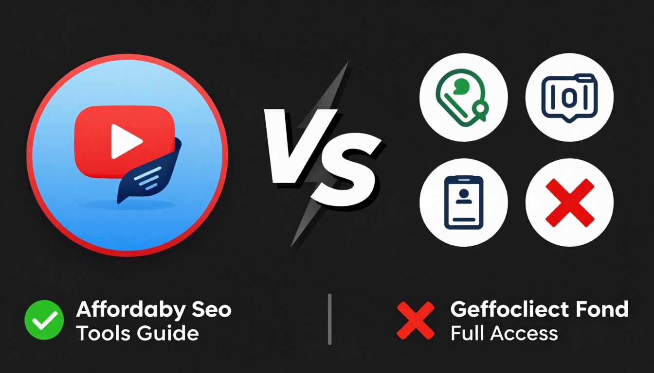 YouTube thumbnail marketing style. "VS" comparison layout.
Group Buy Seo Tools Guide logo/ic