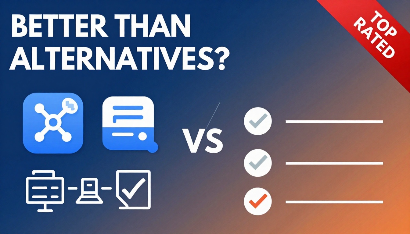 YouTube thumbnail marketing style. Bold text "BETTER THAN ALTERNATIVES?"
Group Tool icon vs 