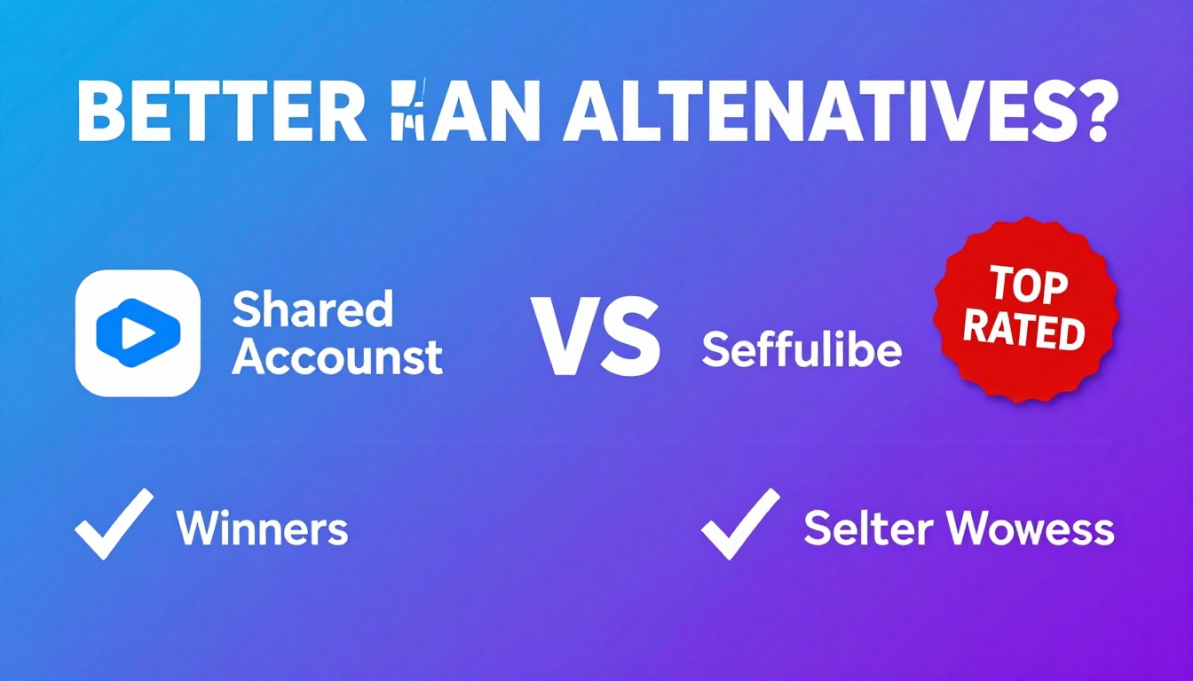 YouTube thumbnail marketing style. Bold text "BETTER THAN ALTERNATIVES?"
Similarweb Shared A