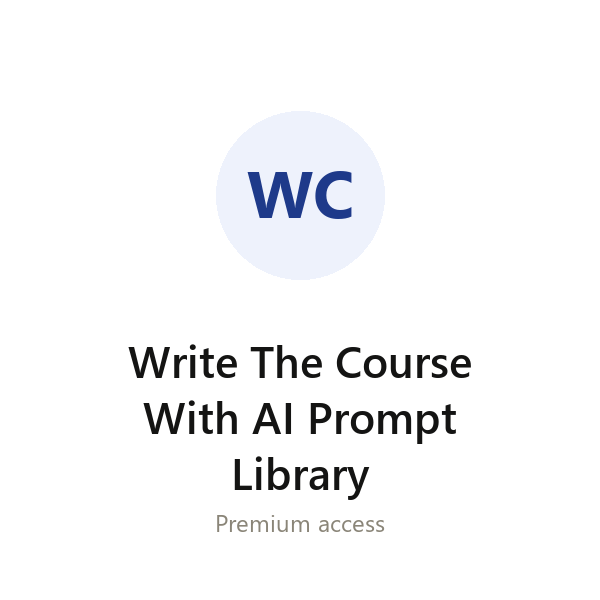 Write The Course With AI Prompt Library group buy access