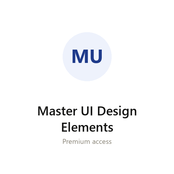 Master UI Design Elements group buy access