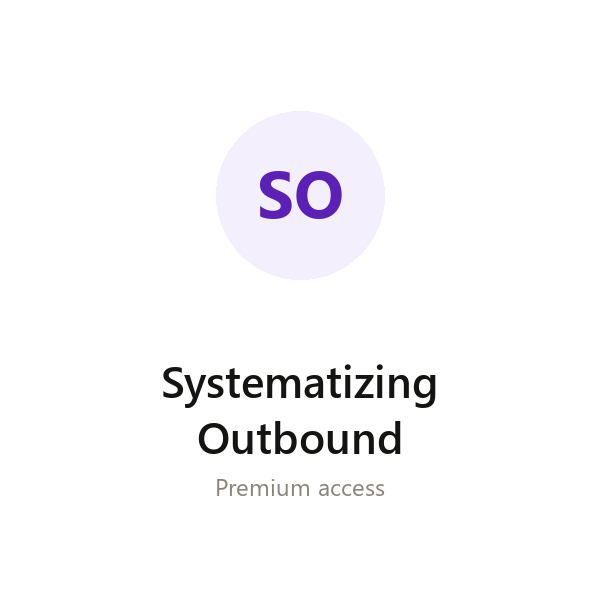 Systematizing Outbound group buy access