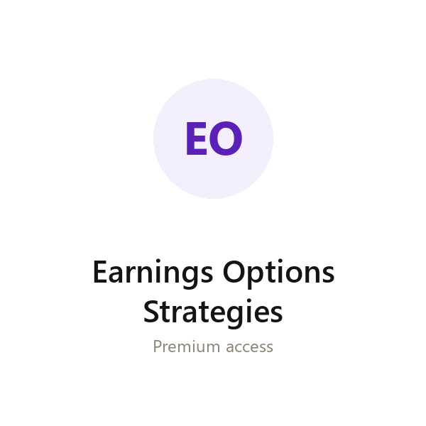Earnings Options Strategies group buy access