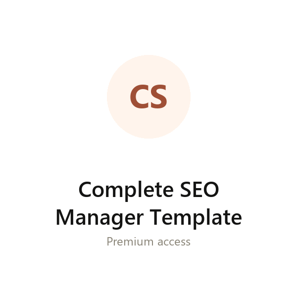 Complete SEO Manager Template group buy access