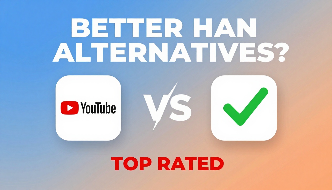YouTube thumbnail marketing style. Bold text "BETTER THAN ALTERNATIVES?"
Videoexpress Ai Log